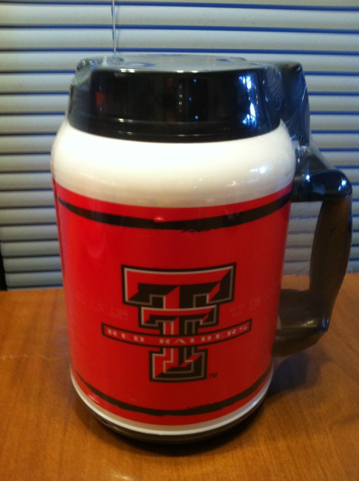 TEXAS TECH 64 OZ SODA/COFFEE MUG KEEPS DRINKS COLD/HOT FOR 8+ HOURS