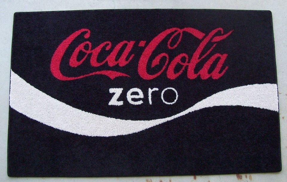 CUSTOM INLAY COCA COLA ZERO LOGO 4x5 4 AREA RUG SHAW CARPET