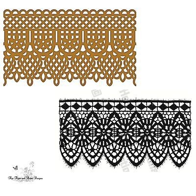 SPELLBINDERS/H​EARTFELT CREATIONS DECORATIVE LACE DIE/STAMP BUNDLE 