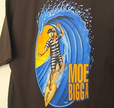 rick rietveld moe bigga the three stooges large tee shirt