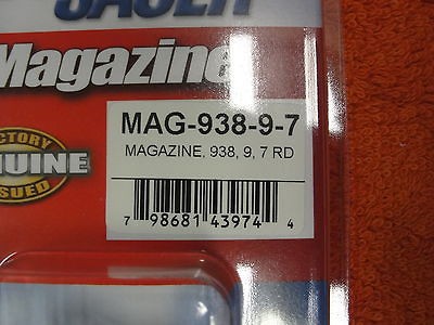 Genuine Sig Sauer P938 P 938 9mm 7rd x grip extended mag clip magazine 