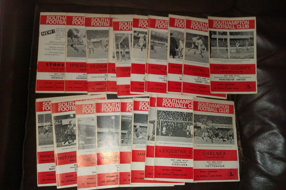 southampton home programmes 71 72 division 1 more options opponent
