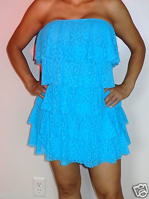 VICTORIAS SECRET NWT SWIM SWIMWEAR BEACH SHEAR BLUE DRESS COVER UP 