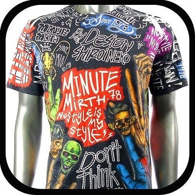   Shirt Tattoo bmx Graffiti N43 Sz M L Rock Street Skate Board Punk