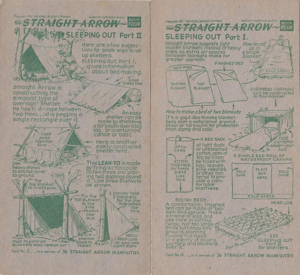 NATIVE AMERICAN INDIAN CAMPING SLEEPING OUT GUIDE VINTAGE 1950s 