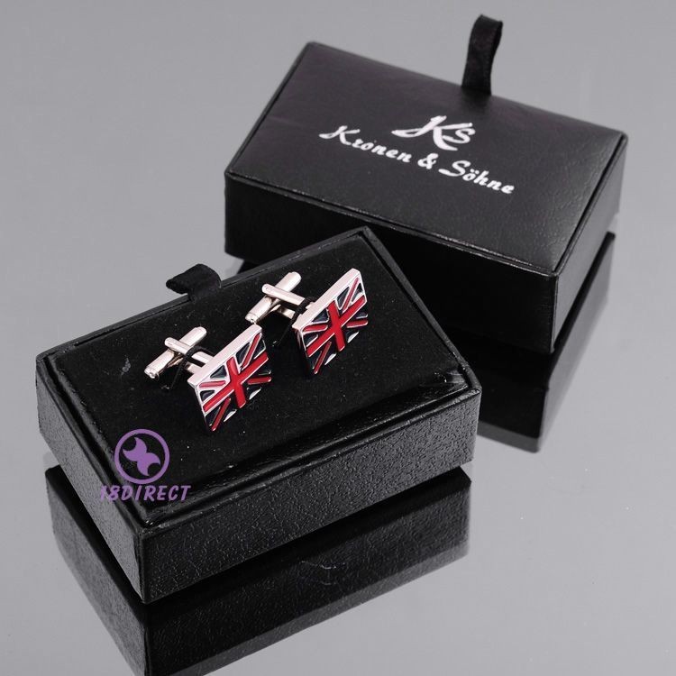   KINGDOM THE UNION JACK FLAG SUIT MEN CUFF LINKS CUFFLINKS + GIFT BOX