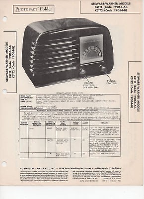 stewart warner 9054 a 9054 b receiver sams photofact time