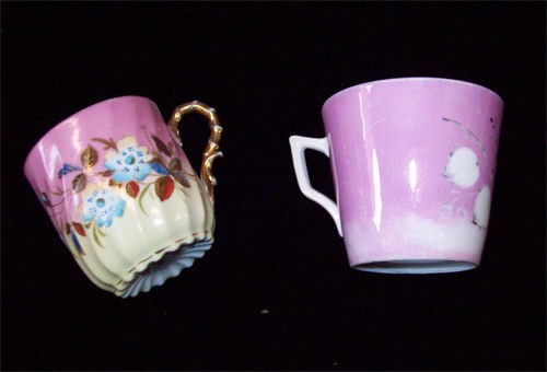 moustache cup 1830 pink sunderland luster staffordshire 