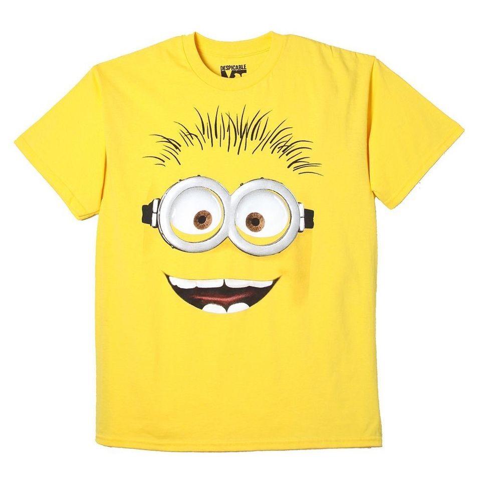 NEW Adult Despicable Me Minion Creature Big Face T shirt Costume Men 