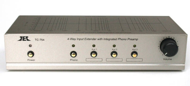 TCC TC 754 Phono Preamp w/ 3 AUX Inputs; SILVER FINISH