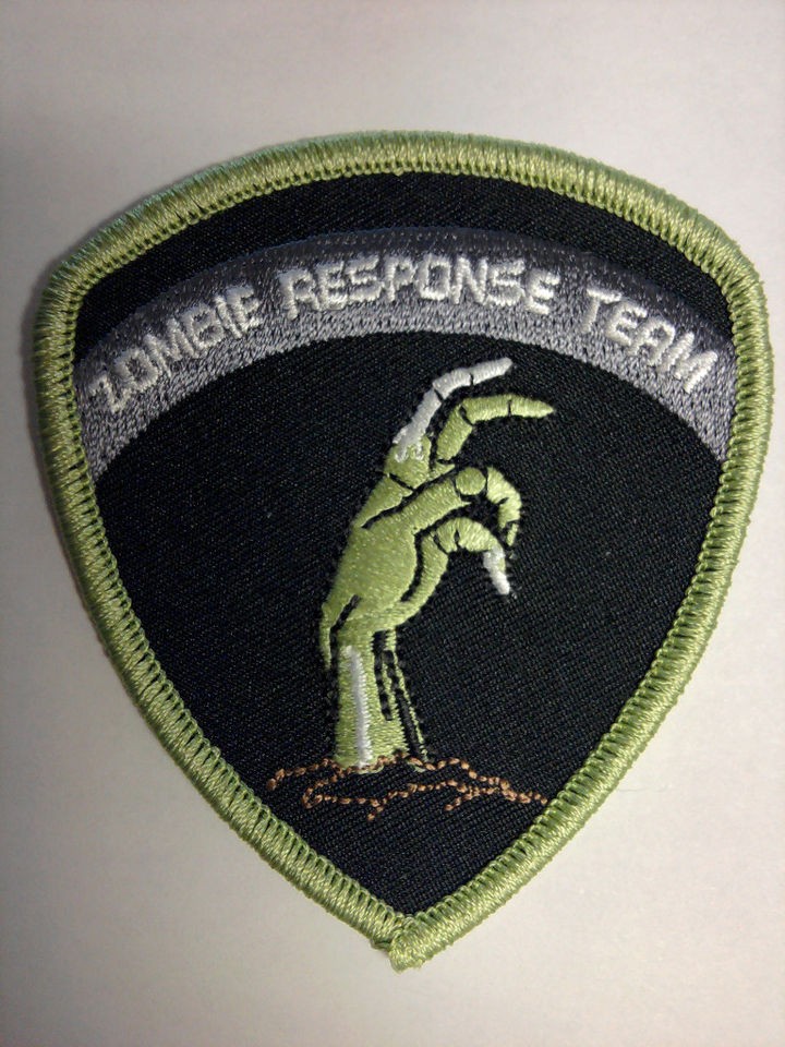 velcro zombie response team zombie hand patch 