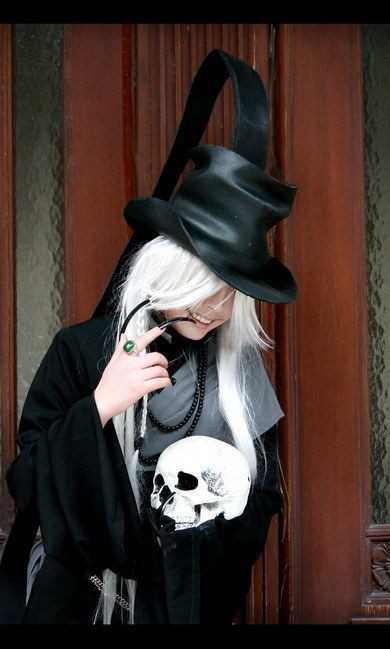 black butler undertaker cosplay costume with wig from hong kong