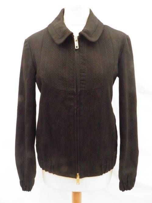 THOMAS BURBERRY LADIES BLACK BLOUSON COAT JACKET UK 6 8 10 12 FREE P&P