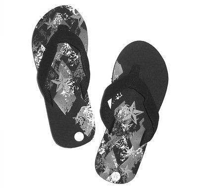 VINTAGE STONE   STARS COLLAGE FOAM FLIP FLOPS SANDALS   NEW BOYS 