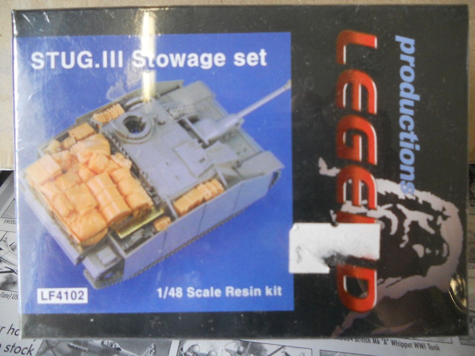 LEGEND PRODUCTION resin 1/48 STUG Panzer 3 STOWAGE SET FOR BANDAI 