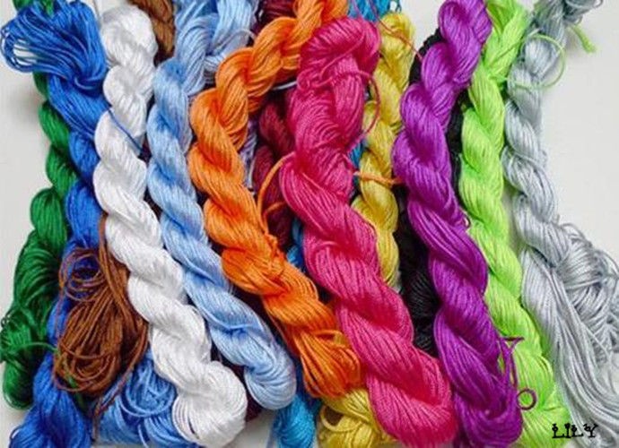 27m 1mm Chinese Knotting Macrame Rattail Braided Beading Bracelet 