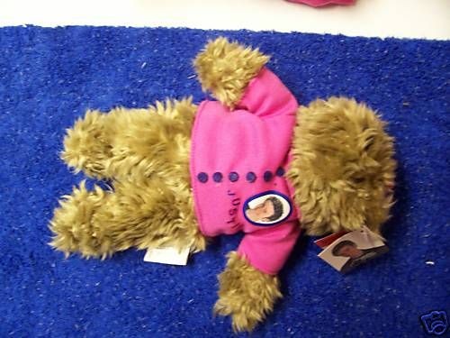 justin timberlake plush nsync bear mwt 9 pink shirt