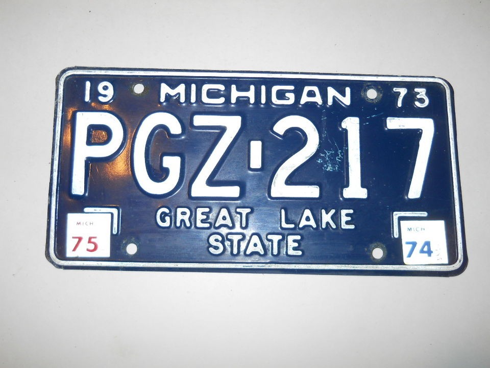 1973 MICHIGAN LICENSE PLATE PLYMOUTH GTO DODGE MUSTANG CHEVY CAMARO 