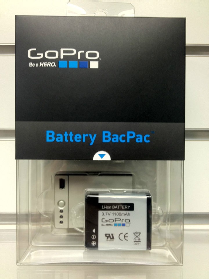 GOPRO HD 1 2 CAMERA EXTENDED BATTERY BacPac 1100mAh Li ion ABPAK 001