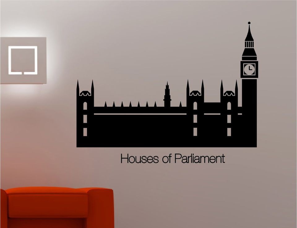   of parliament big ben wall art sticker decal lounge kitchen bedroom