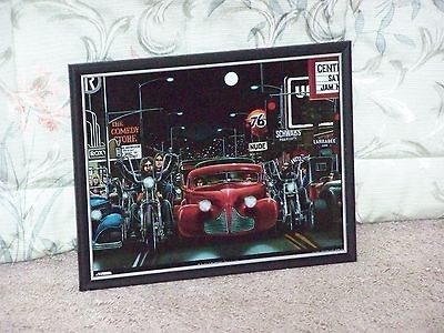   SUNSET BOULEVARD DAVID MANN HARLEY CHOPPERS ART PICTURE INC FRAME