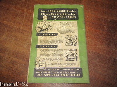 John Deere Operators Manual OM C30 1154 Portable Bale Size Elevator 