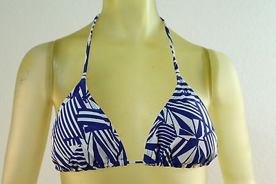   WOMANS BLUE/WHITE GRAPHIC DESIGNER BIKINI TOP SEPARATE size LARGE