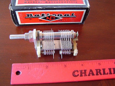 National Radio STD 50 dual 50pf variable capacitor NIB, 1400V Only 3 