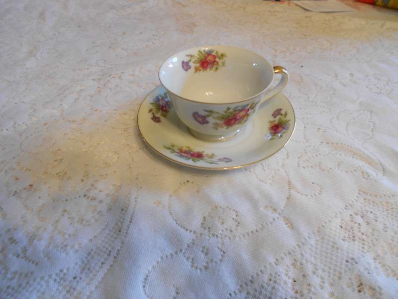diamond china cup saucer dia6 made in occupied japan time