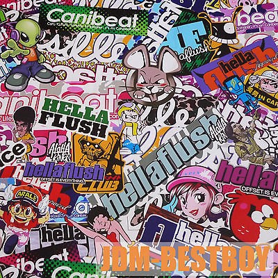 36x60 JDM USDM Hellaflush Graffiti StickerBomb Vinyl Decal Sticker 