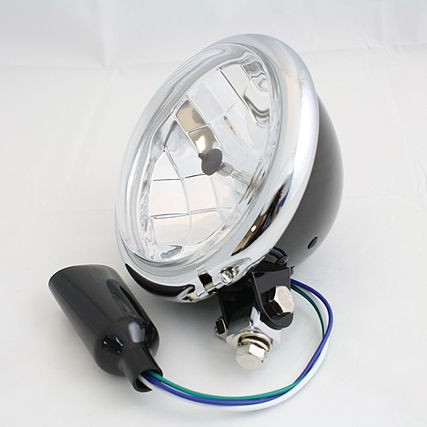 black 5 ¾ bottom mount 55 60 h4 headlight for