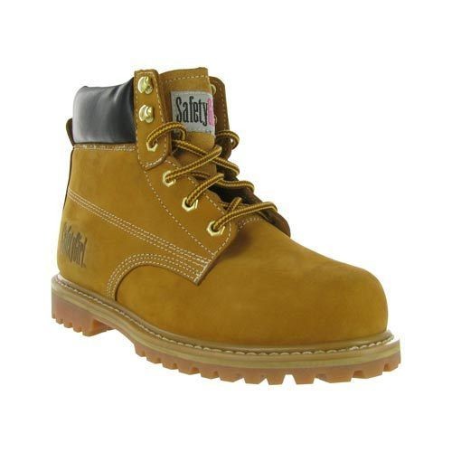 safety girl steel toe waterproof womens work boots tan