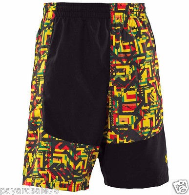   MEDIUM UNDER ARMOUR LACROSSE LOOSE SHORTS RASTA BOB MARLEY HEAT GEAR