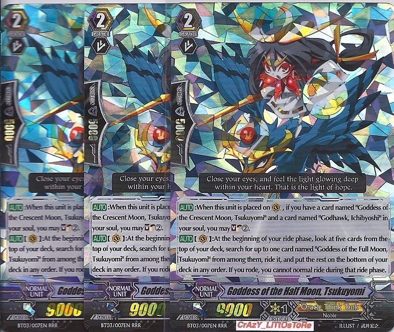 CARDFIGHT VANGUARD GODDESS OF THE HALF MOON, TSUKUYOMI MINT BT03 