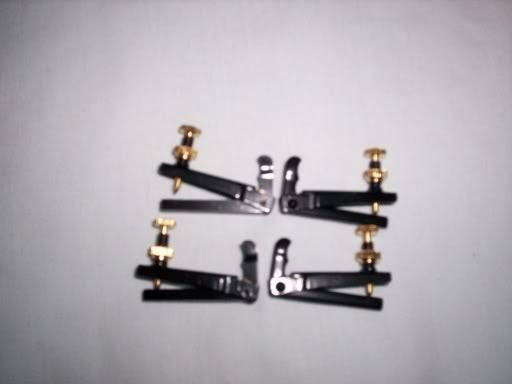 Old Violin Shop fiddle Fine Tuners Black & Gold Set of 4 Parts