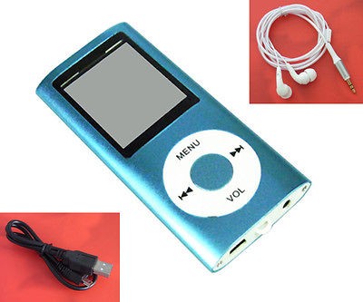 Blue 8GB 1.8 LCD Screen  MP4 Media Video Player Music Radio FM Up 