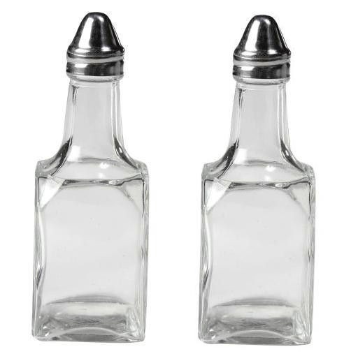 Oil and Vinegar Dispenser Cruet Set Sets Glass Bottle Pourer Stainless 