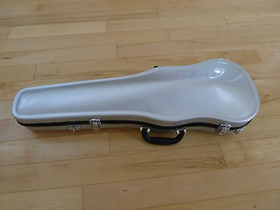 High Quality Fiberglass Violin Case 4/4   SILVER   Fine Workmanship 