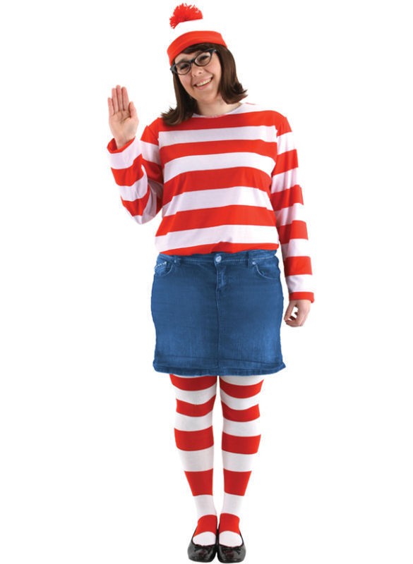 where s waldo wenda shirt hat costume women plus size