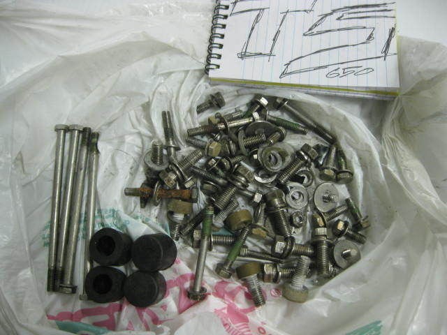 93 TS 650 KAWASAKI ENGINE HARDWARE LOT BOLTS ALLEN MOTOR RUBBER ZXI SC 