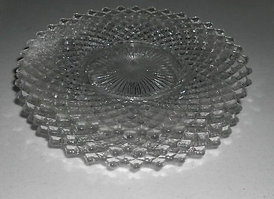 Westmoreland Glass Crystal English Hobnail Plates 8 1/4 Set of 3