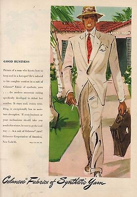   Fabrics Yarn~Mens Summer Suit 40s Clothing/Fashi​on Wilson Art? Ad