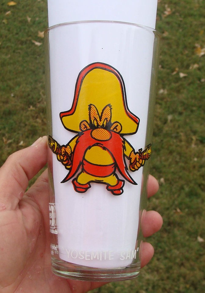 vintage 1973 pepsi yosemite sam glass nice condition time left