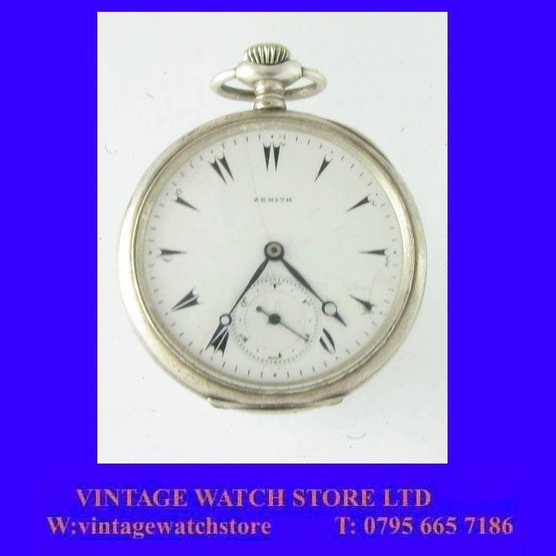 Rare Zenith Turkish 15 Jewelled Grand Prix Keyless Pocket Watch 1900