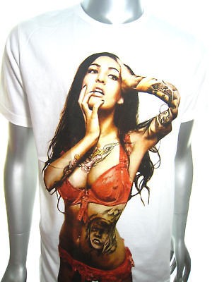 Sexy Zoo Pin Up Tattoo Art Gangsta Unit G Girl Hip Hop Mens T Shirt 