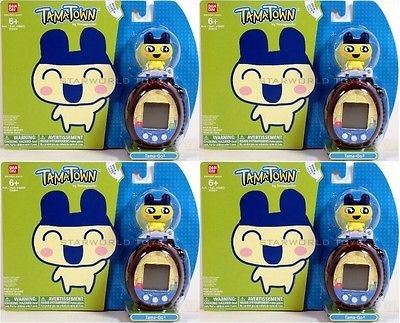 TAMAGOTCHI TAMATOWN TAMA GO ELEC PET MAMETCHI BLACK Lot of 4 Pieces