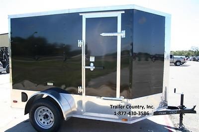 NEW 5x8 5 x 8 V Nose Enclosed Cargo Motorcycle Trailer Ramp & Side 