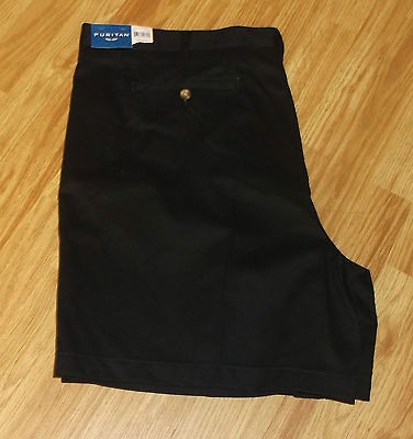 PURITAN / MENS SHORTS / 46 WAIST / 7 INCH INSEAM / BLACK / NWT / FREE 