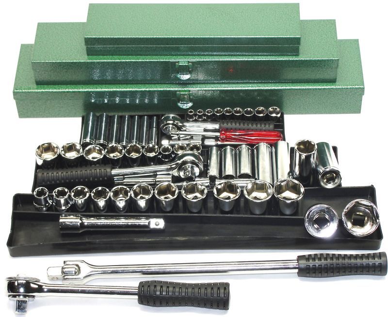 Socket Set 1 4 3 8 1 2 Drive 60 PC Chrome Standard