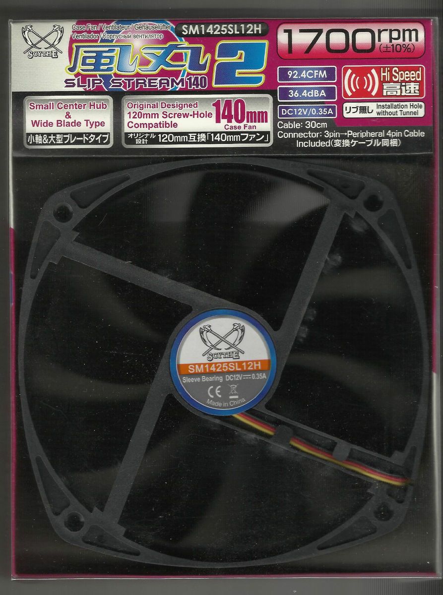 Scythe Slipstream Kaze Maru 2 SM1425SL12H 140mm Case Fan